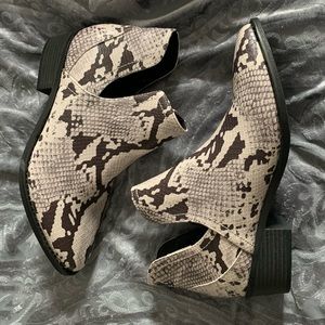 Madden Girl Snakeskin booties